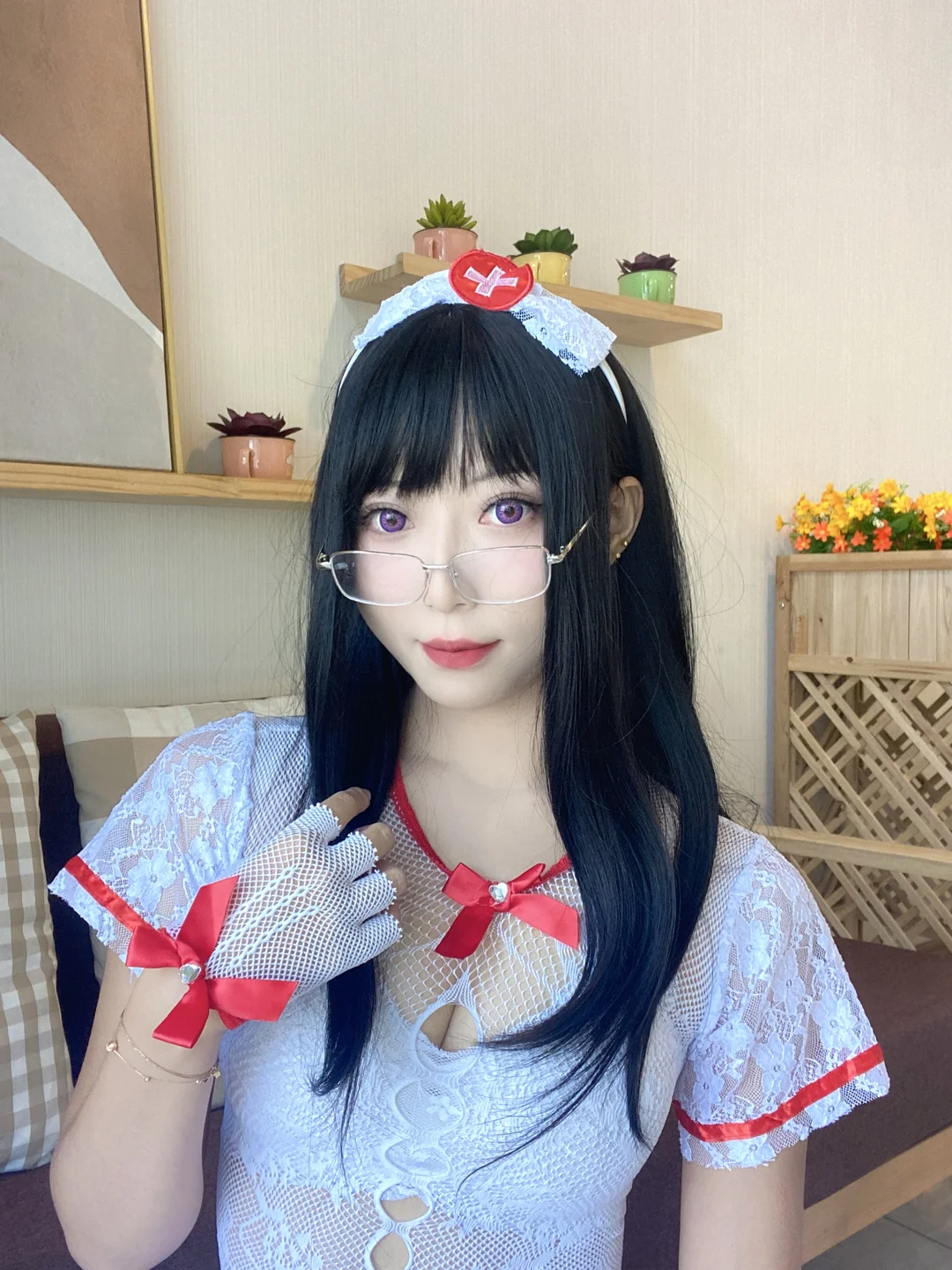 Money冷冷 - 白网护士套 [48P,2V-762MB] 004.webp