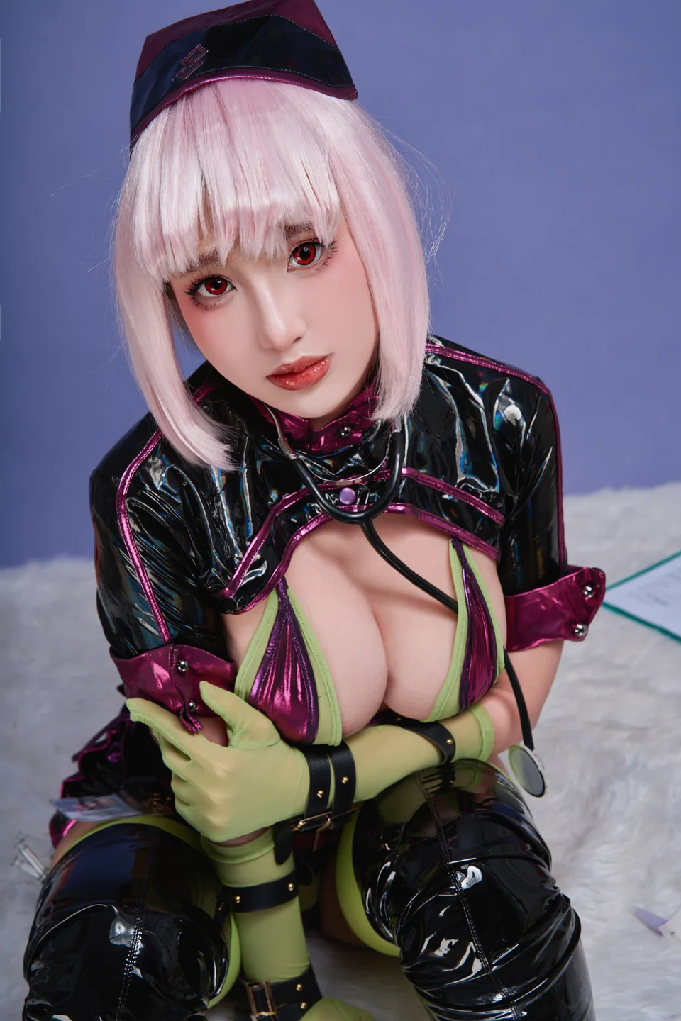PuyPuy Chan – FGO南丁格尔万圣礼装 [100P8V-1.11GB] 【丝足阁写真】058.webp