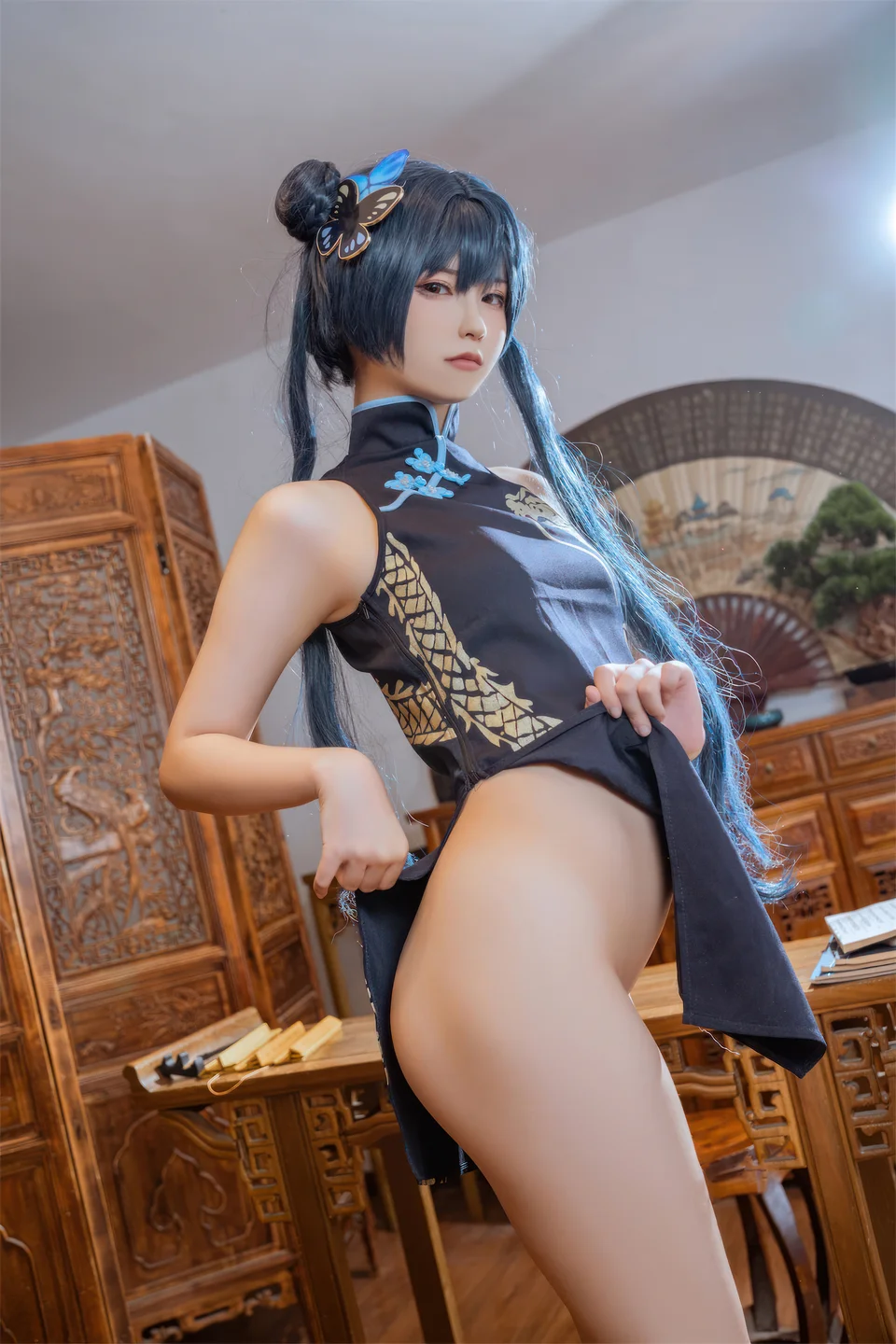 Quan冉有点饿 - 旗袍 妃咲 [62P] 20241003-231257(17).webp