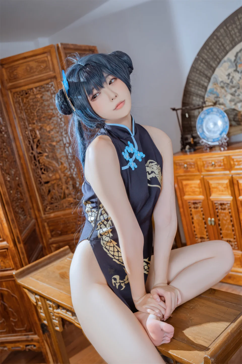 Quan冉有点饿 - 旗袍 妃咲 [62P] 20241003-231257(41).webp