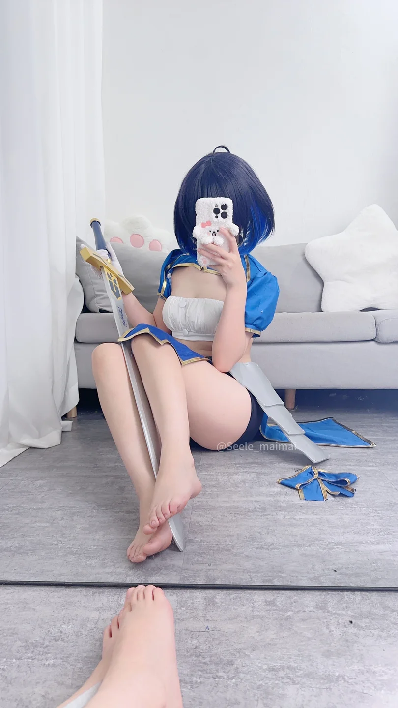 Seele麦麦 No.10 – 崩坏学园2 saber希儿 [41P-149MB] 【丝足阁写真】001.webp
