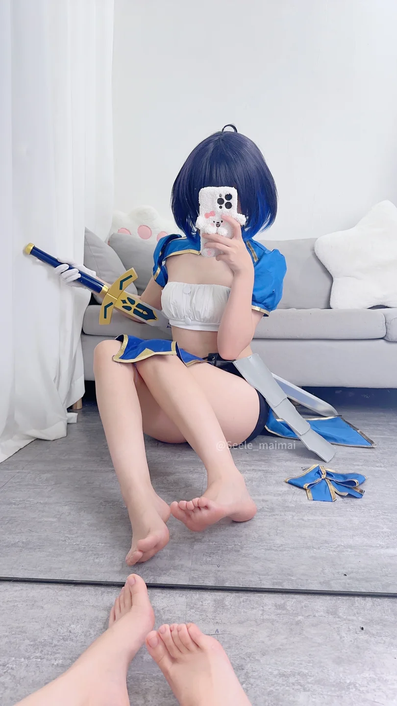 Seele麦麦 No.10 – 崩坏学园2 saber希儿 [41P-149MB] 【丝足阁写真】008.webp