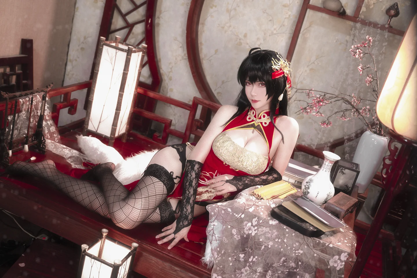 Seya狮砸 - 碧蓝航线 大凤 旗袍 [14P-149MB] 002.webp
