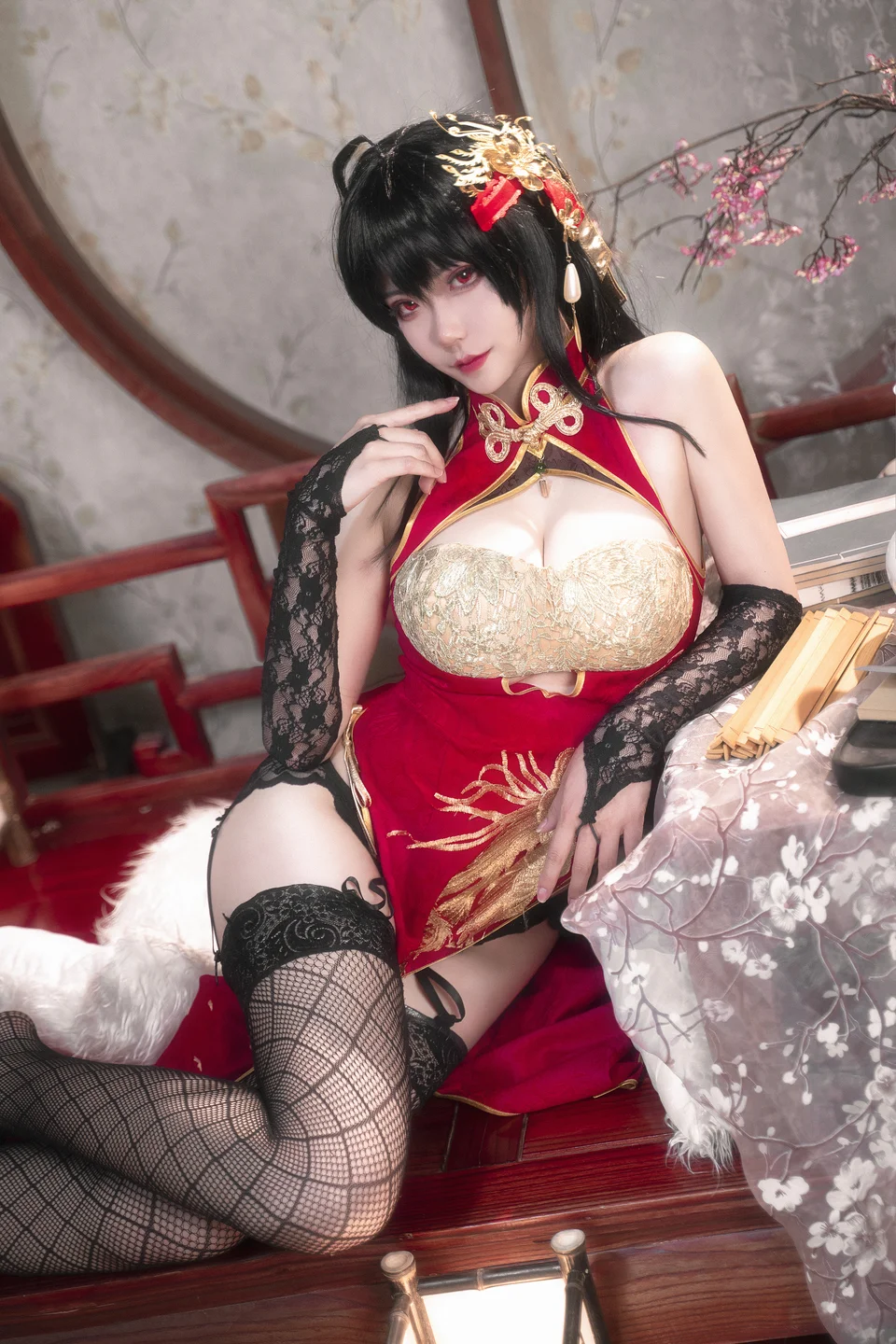 Seya狮砸 - 碧蓝航线 大凤 旗袍 [14P-149MB] 004.webp