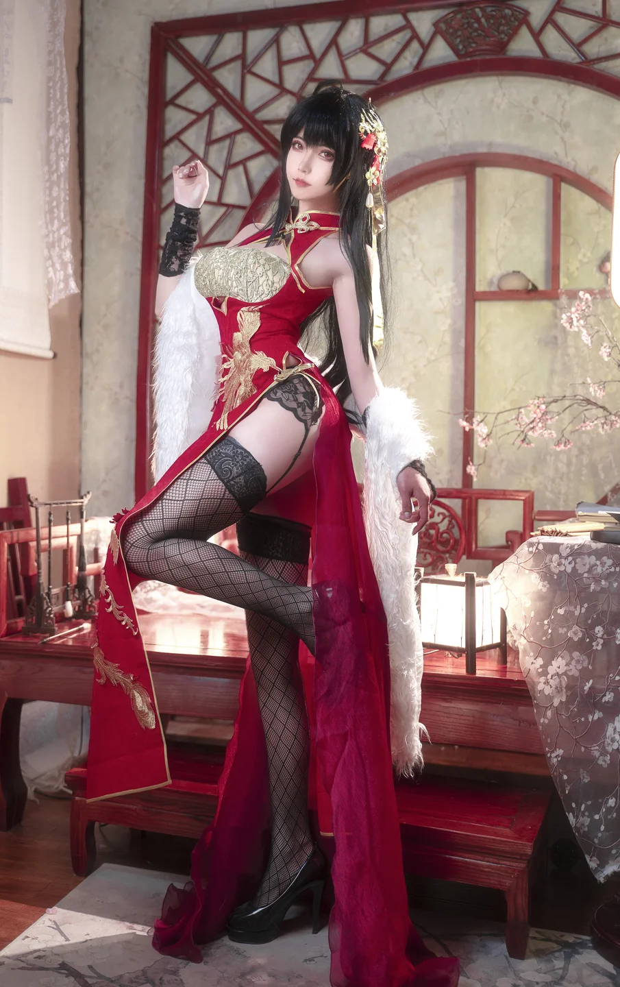 Seya狮砸 - 碧蓝航线 大凤 旗袍 [14P-149MB] 005.webp