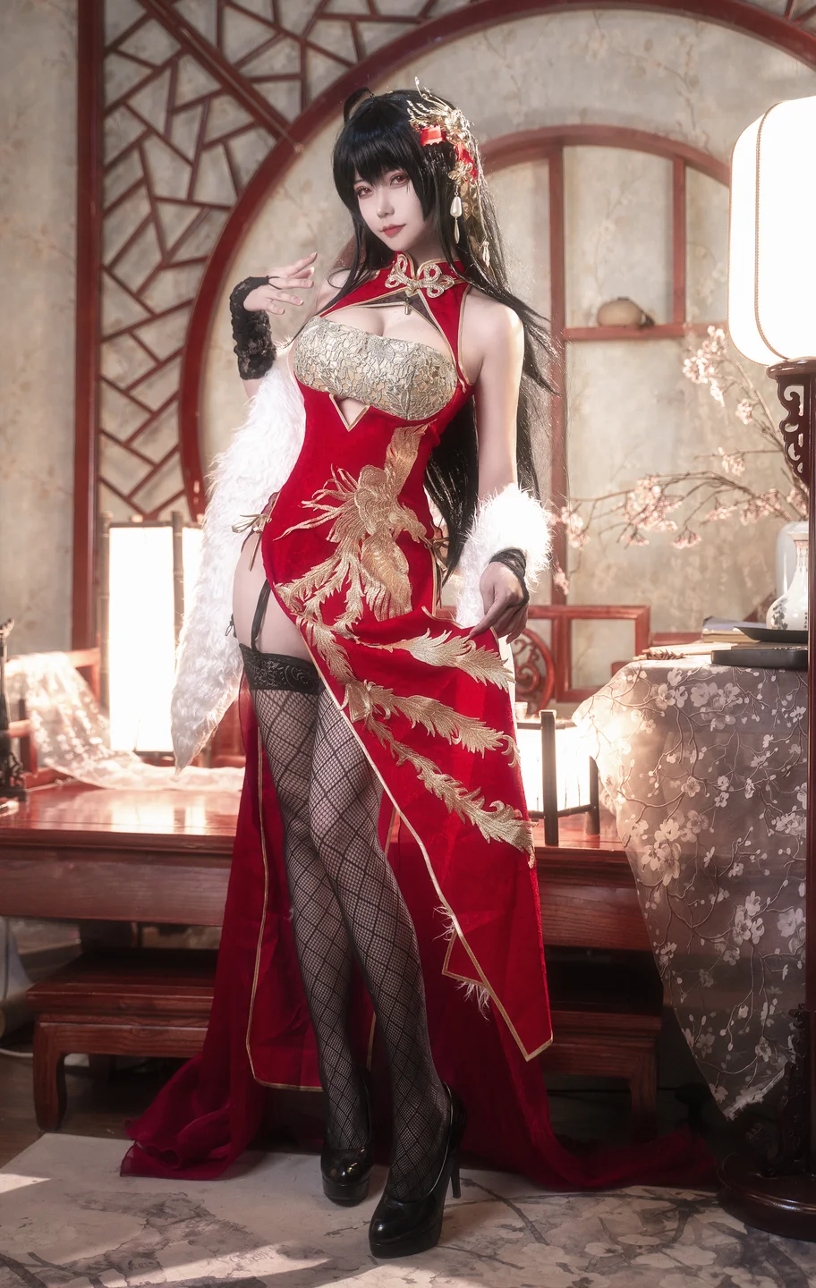 Seya狮砸 - 碧蓝航线 大凤 旗袍 [14P-149MB] 006.webp