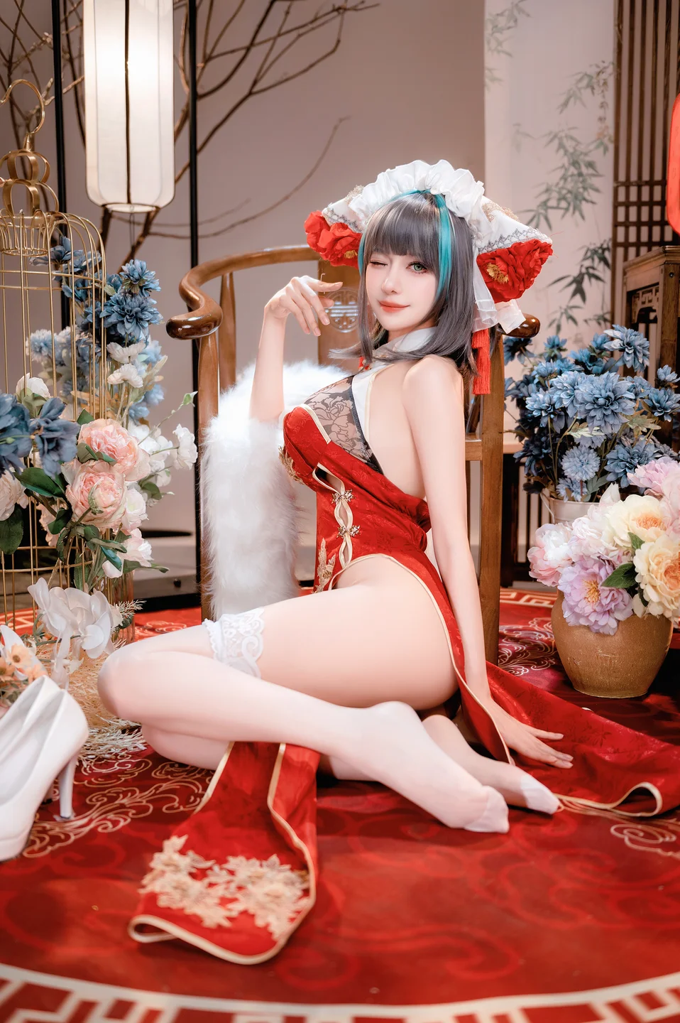 Shika小鹿鹿 - 碧蓝航线 新年柴郡 [16P-232MB] 005.webp