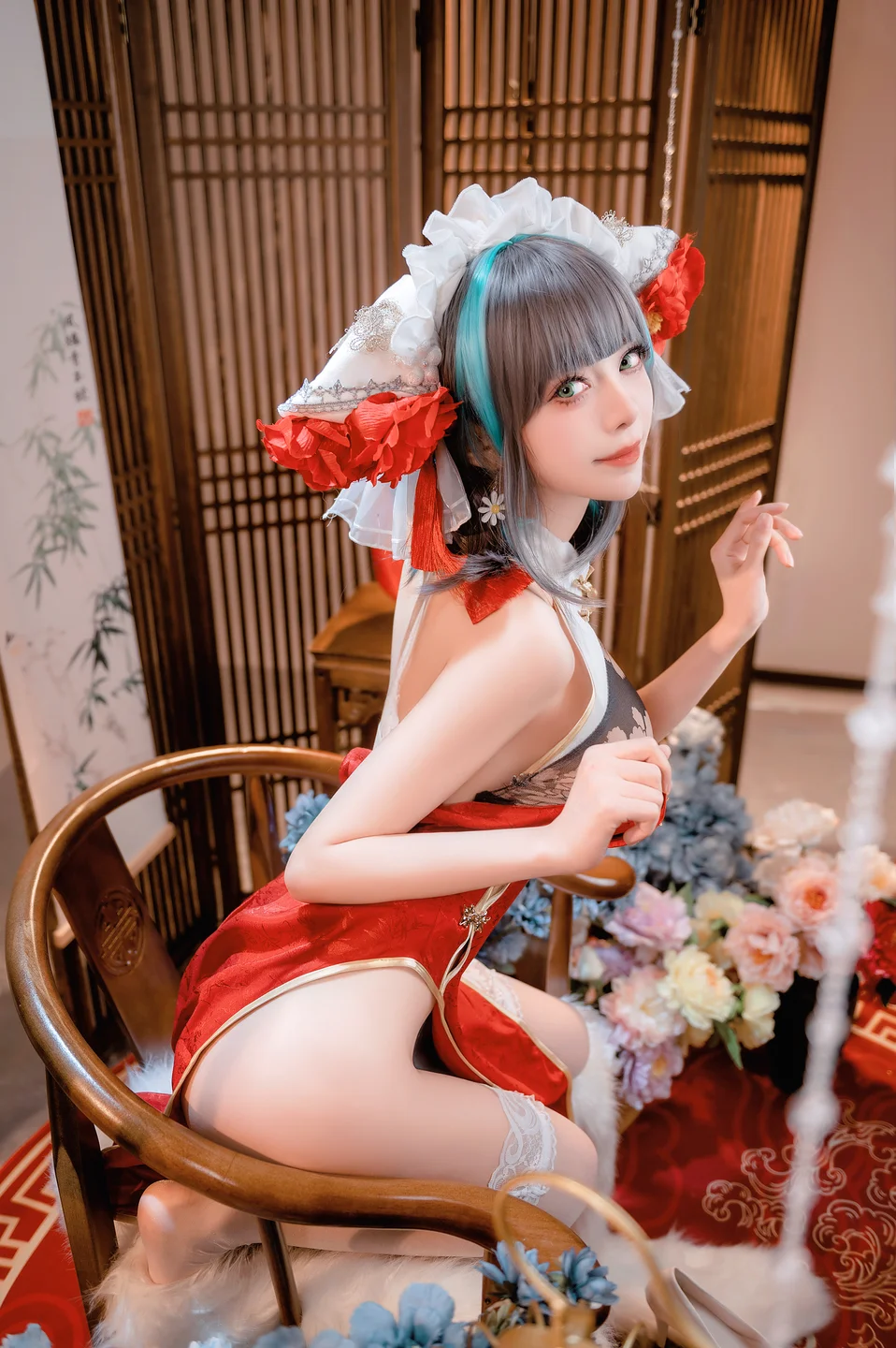 Shika小鹿鹿 - 碧蓝航线 新年柴郡 [16P-232MB] 006.webp