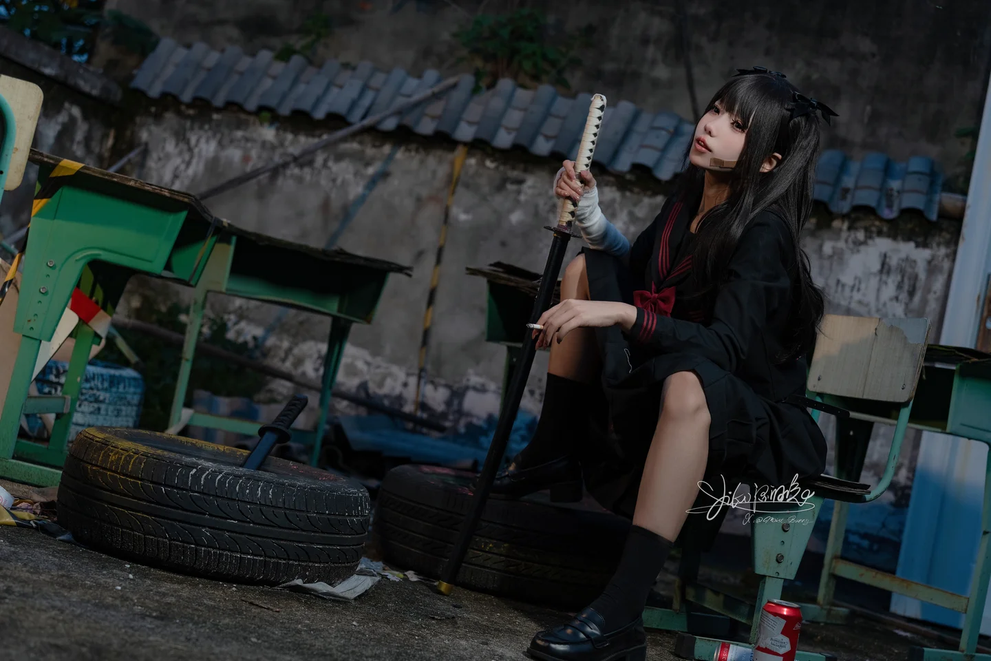 Yiko湿润兔_–_11月作品『不良女高』73P_1V短发 Yiko湿润兔『不良女高』-06.webp