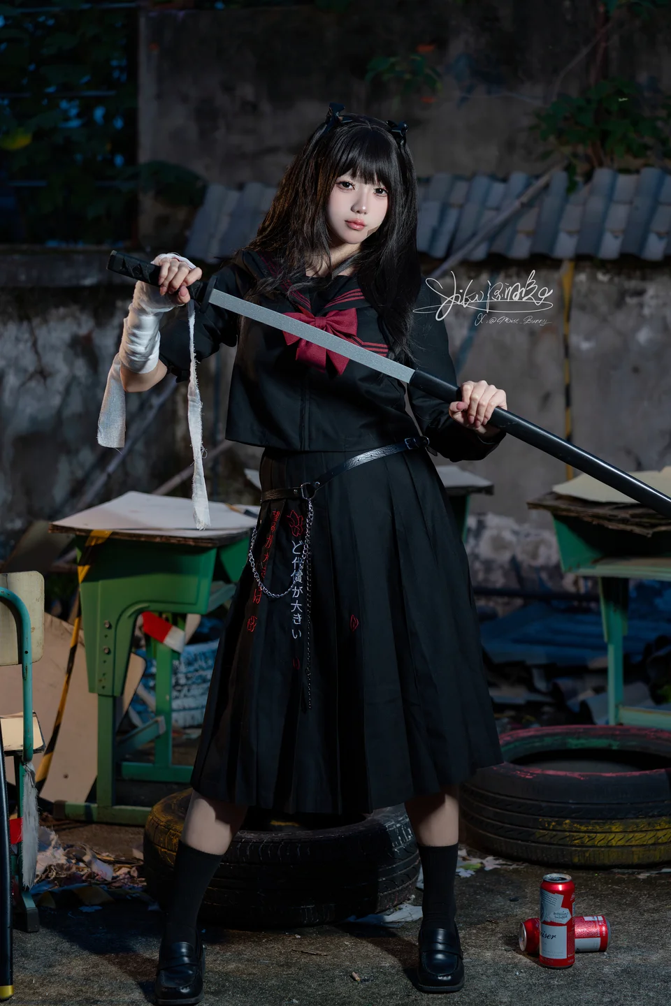 Yiko湿润兔_–_11月作品『不良女高』73P_1V短发 Yiko湿润兔『不良女高』-12.webp