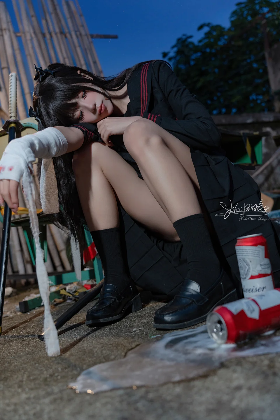 Yiko湿润兔_–_11月作品『不良女高』73P_1V短发 Yiko湿润兔『不良女高』-16.webp