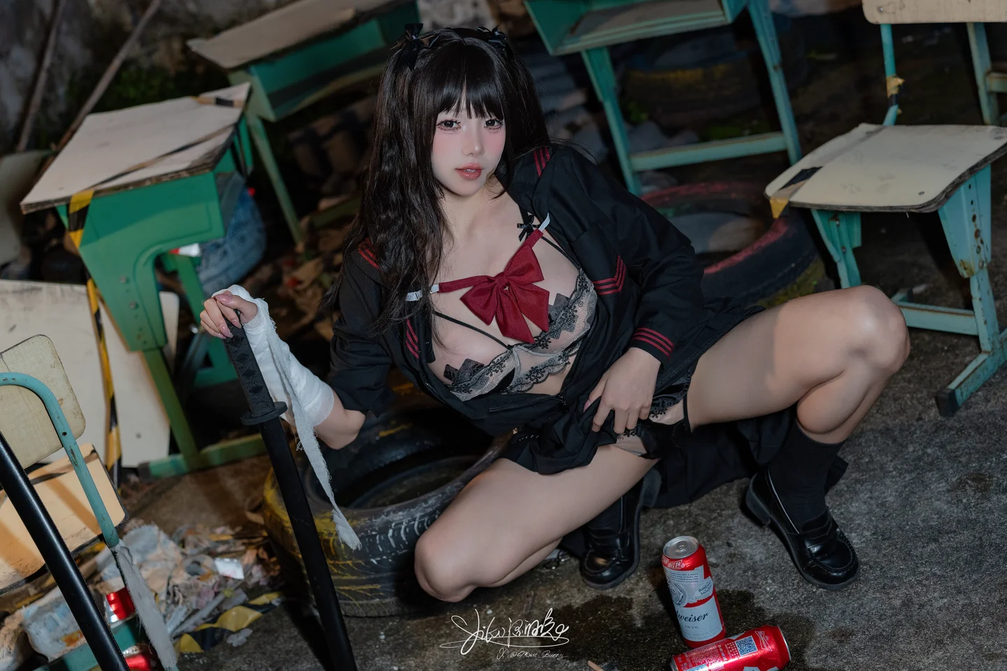 Yiko湿润兔_–_11月作品『不良女高』73P_1V短发 Yiko湿润兔『不良女高』-29.webp